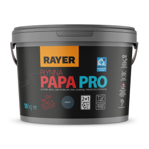 Rayer Płynna Papa PRO antracyt 10 kg – wydajna powłoka ochronno-dekoracyjna do dużych powierzchni zewnętrznych