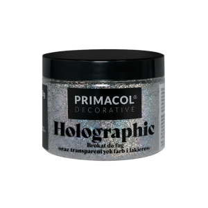 Glitter brokat w żelu Holographic Silver - słoiczek 150 g