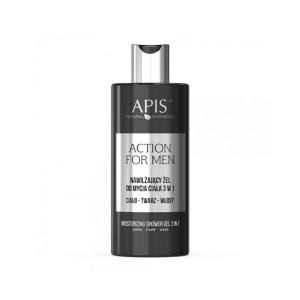 Apis action for men nawilżający żel do mycia ciała 3 w1 300 ml