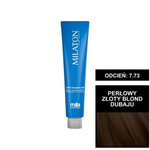 Mila Professional Milaton Classic farba do włosów 7.73 Perłowy złoty blond Dubaju 100 ml