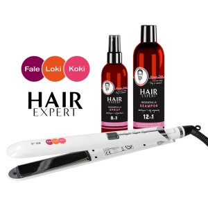 Prostownica FLK N101 Premium + Spray i Szampon Hair Expert Regeneracja