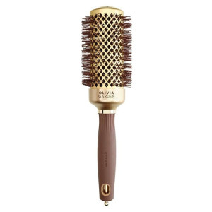 Olivia Garden Expert Blowout Shine Wavy Bristles Gold & Brown 45 mm – szczotka do modelowania włosów z jonizacją