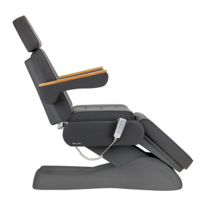 Fotel kosmetyczny elektryczny SILLON Lux 273b 3 silniki szary, szara podstawa