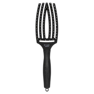Olivia Garden FingerBrush Full Black – Profesjonalna szczotka do włosów z mieszanym włosiem dzika i nylonu