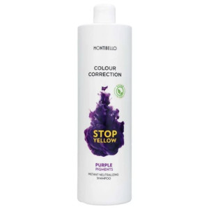 MONTIBELLO COLOUR CORRECTION Stop Yellow 1000 ml – Profesjonalny szampon do tonowania włosów blond i rozjaśnianych