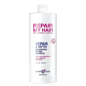 MONTIBELLO Smart Touch Repair My Hair 1000 ml – naturalny, wegański szampon micelarny odbudowujący z acai, Quinoa i amarantusem, ochrona koloru