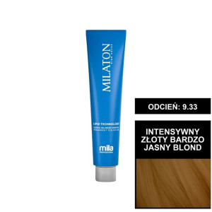 Mila Professional Milaton Classic farba do włosów 9.33 Intensywny złoty bardzo jasny blond 100 ml