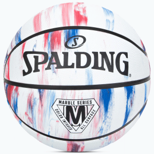 Piłka do koszykówki Spalding Marble (czerwona/biala/niebieska)