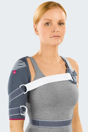 Regulowany stabilizator uciskowy barku z tkaniny kompresyjnej Medi Omomed