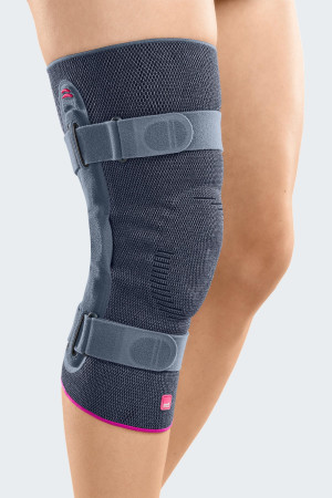 Wygodny stabilizator kolana o wysokim stopniu stabilności z powłoką silikonową Medi Genumedi pro