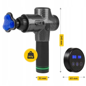 Pistolet do masażu MASSAGE GUN ULTRA COOL EDITION 4FIZJO, z chłodzącą końcówką masującą – trwały, lekki i wygodny, oferujący wyjątkową wartość za przy