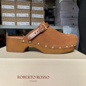 Roberto Rosso - Clogs Suede Leather Brown 38 Brun female