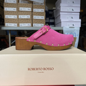 Roberto Rosso - Clogs Suede Leather Fuxia 41 Rosa female