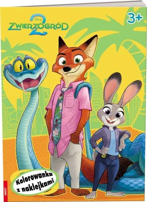 Disney Zwierzogród 2. Kolorowanka z naklejkami - praca zbiorowa - książka