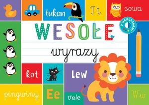 Wesołe wyrazy. Blok z tekturą - praca zbiorowa - książka