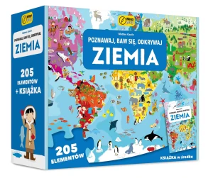 Ziemia. Poznawaj, baw się, odkrywaj. Puzzle i książka -  - książka