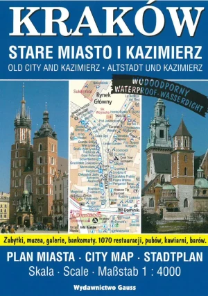 Kraków Stare Miasto i Kazimierz. Plan miasta 1:4000 - Opracowanie zbiorowe - książka