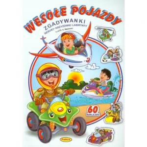 Wesołe pojazdy. Zgadywanki, krzyżówki, labirynty - praca zbiorowa - książka