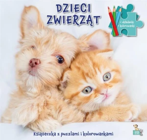 Książeczka z puzzlami Dzieci zwierząt - Opracowanie zbiorowe - książka