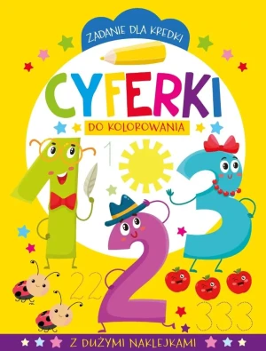 Zadanie dla kredki. Cyferki do kolorowania - praca zbiorowa - książka