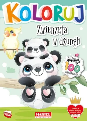 Zwierzęta w dżungli. Koloruj - praca zbiorowa - książka