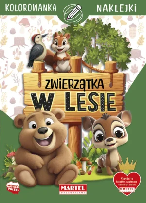 Kolorowanka. Zwierzątka w lesie z naklejkami - Katarzyna Salamon - książka