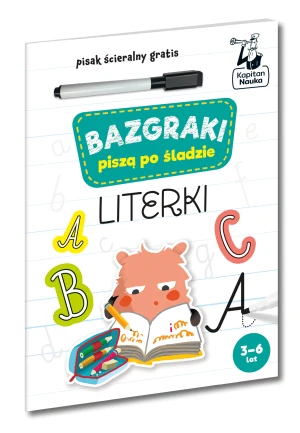 Bazgraki piszą po śladzie. Literki. Kapitan Nauka - praca zbiorowa - książka