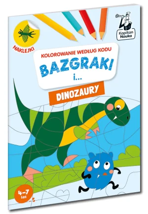 Kolorowanie według kodu. Bazgraki i dinozaury. Kapitan Nauka - Katarzyna Urbaniak - książka