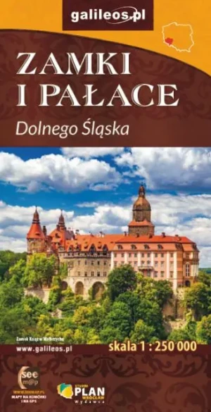 Zamki i pałace Dolnego Śląska. Mapa, 1:250 000 - praca zbiorowa - książka