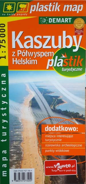 Mapa 1:75 000 Kaszuby z Półwyspem Helskim DEMART - praca zbiorowa - książka