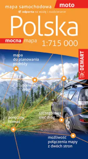 Polska. Mapa samochodowa 1:715 000 - praca zbiorowa - książka
