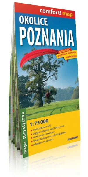 Comfort!map Okolice Poznania 1:75 000 mapa - praca zbiorowa - książka