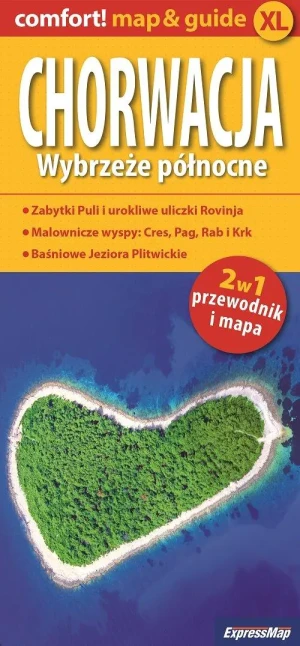 Chorwacja. Wybrzeże północne 2w1. Przewodnik i mapa - Praca zbiorowa - książka