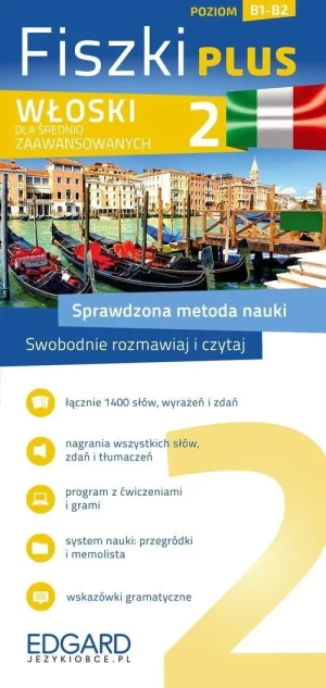 Fiszki Plus. Włoski dla średnio zaawansowanych 2 B1-B2 - praca zbiorowa - książka