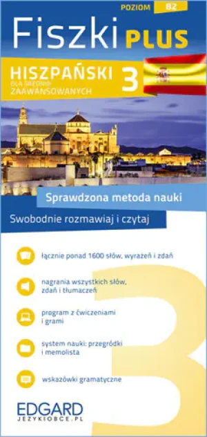 Fiszki Plus. Hiszpański dla średnio zaawansowanych 3. Poziom B2 -  - książka