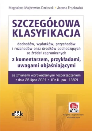 Szczegółowa klasyfikacja dochodów wydatków przychodów i rozchodów -  Frąckowiak Joanna - książka