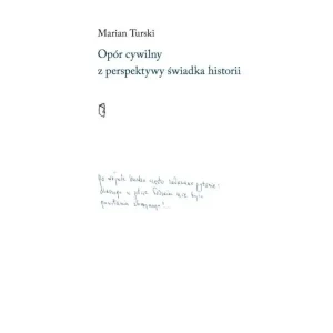 Opór cywilny z perspektywy świadka historii - Marian Turski - książka