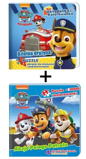 Psi Patrol Układanka Kolorowanka - praca zbiorowa - książka