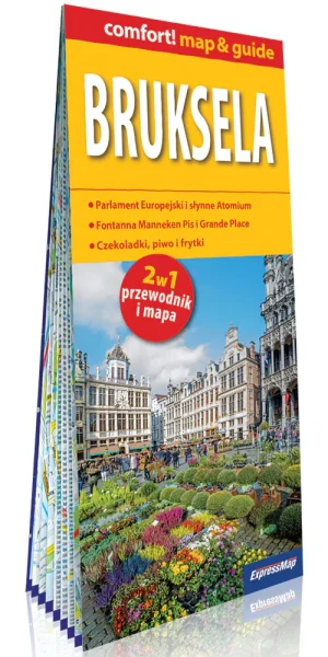 Bruksela 2w1. Przewodnik i mapa - praca zbiorowa - książka