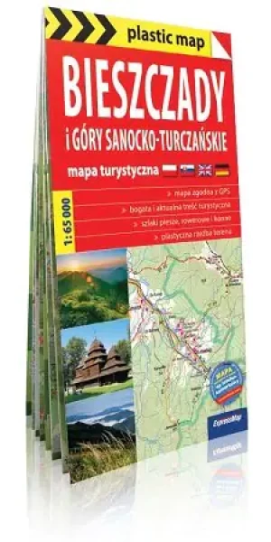Bieszczady i góry sanocko-turczańskie. Mapa turystyczna 1:65 000 -  - książka