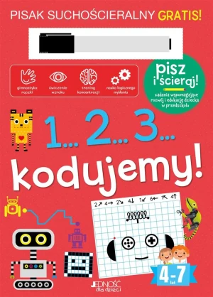 1...2...3... kodujemy! Książka z pisakiem suchościeralnym - Milena Machocka, Milena Machocka - książka