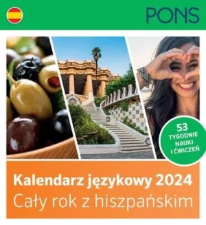 Kalendarz językowy biurkowy 2024 tygodniowy A4 LektorKlett z hiszpańskim Pons - praca zbiorowa - książka