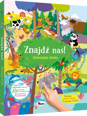 KSIAZECZKA EDUK 240X280 ZNAJDZ NAS ZWIERZETA DZW - Natalia Kawałko-Dzikowska - książka