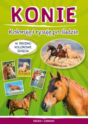 Konie. Koloruję i rysuję po śladzie - Monika Myślak - książka