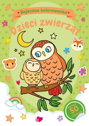 Bajeczna kolorowanka. Dzieci zwierząt - praca zbiorowa - książka