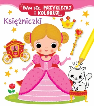 Baw się, przyklejaj i koloruj! Księżniczki - Nathalie Belineau, Federica Iossa - książka