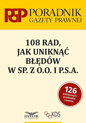 108 rad jak uniknąć błedów w sp. z o.o. i P.S.A - praca zbiorowa - książka