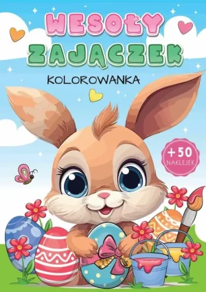 Wesoły zajączek. Kolorowanka - praca zbiorowa - książka