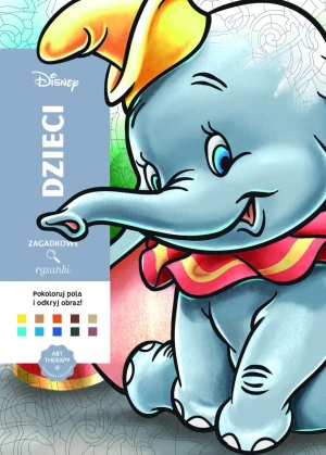 Dzieci. Kolorowanka antystresowa Disney. Zagadkowe rysunki - praca zbiorowa - książka