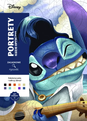 Portrety. Iluzje optyczne. Kolorowanka antystresowa Disney. Zagadkowe rysunki - praca zbiorowa - książka
